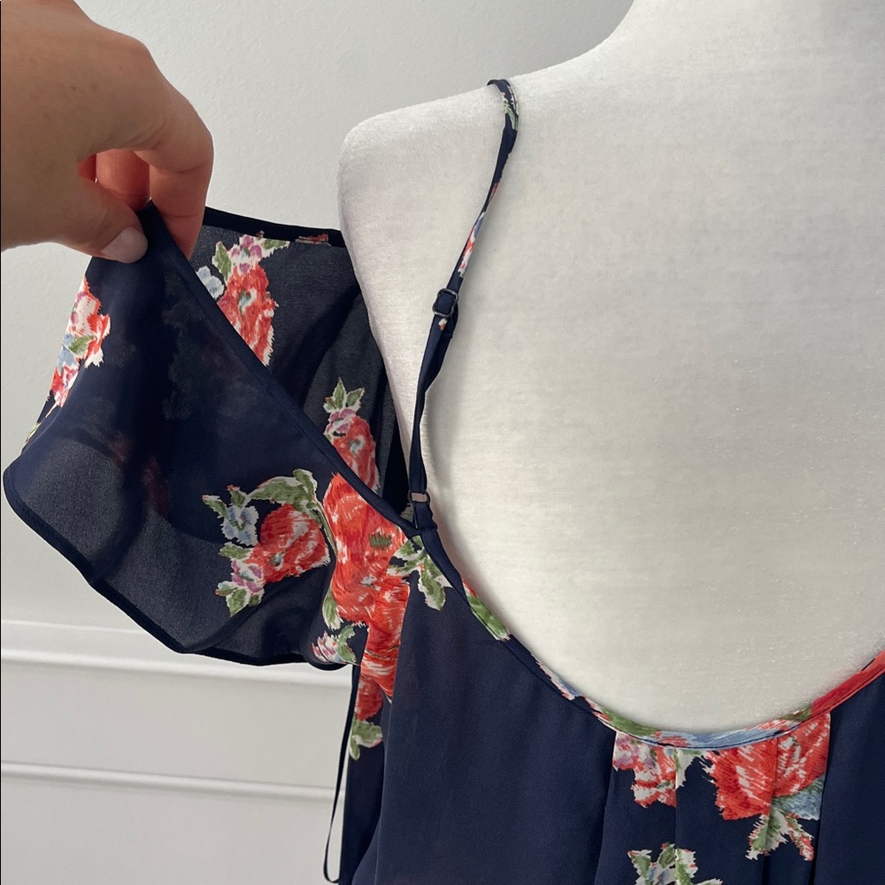 Joie Silk Floral Cold Shoulder Blouse - Picture 6 of 8